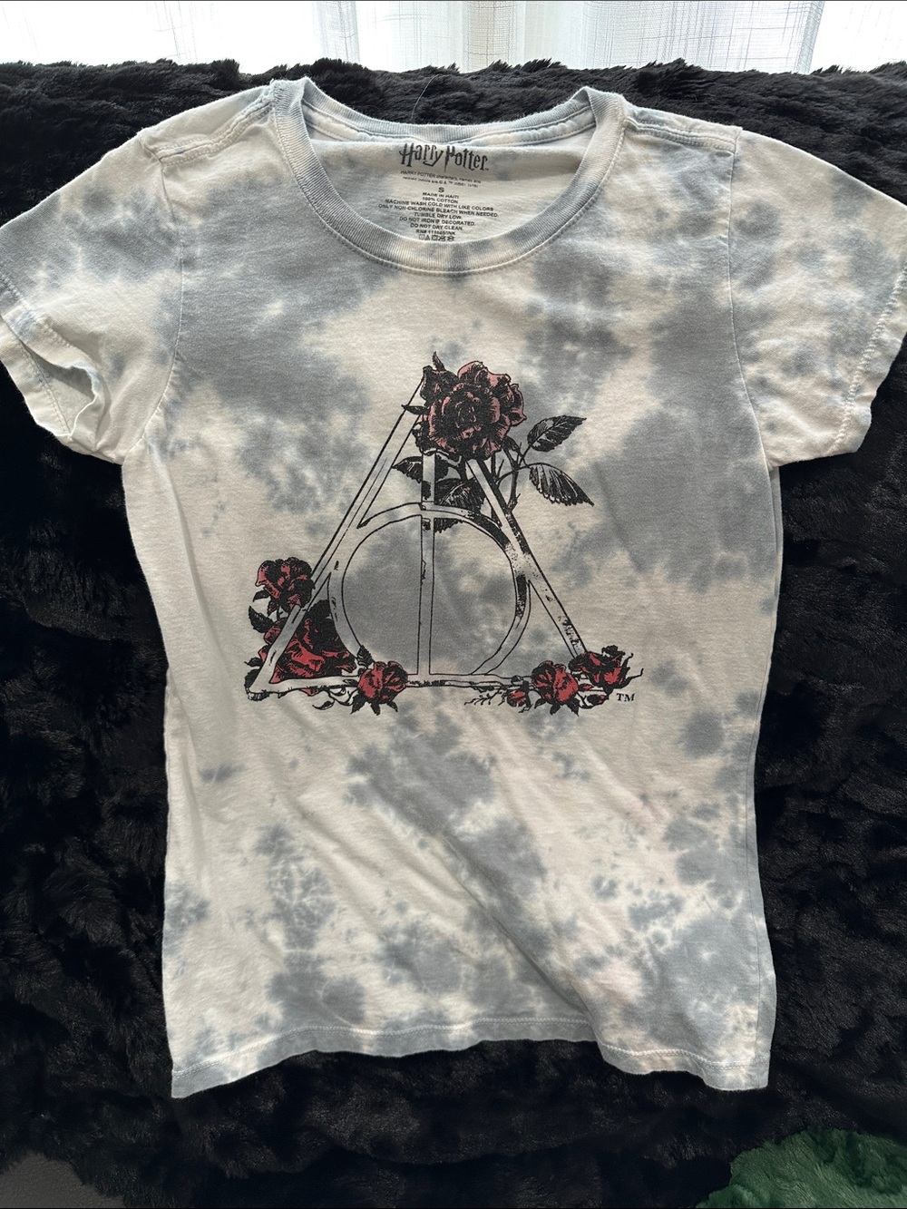 Warner Bros. Harry Potter Tie-Dye Tee with Red Roses